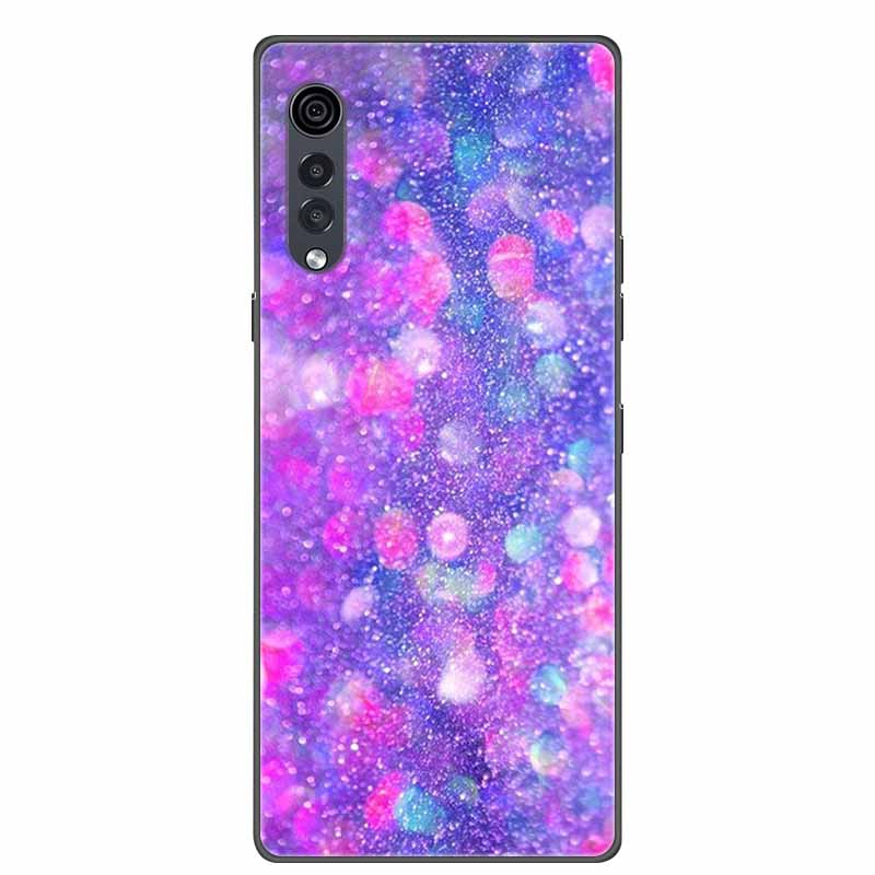 For LG Velvet Luxury Phone Case Black Soft Silicone TPU Back Cover for LGVelvet 5G Funda LMG910EMW Protector Capa Cartoon Coque