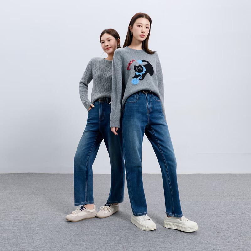 

Sancai Women s Plus Size Warm Straight-Leg Denim Jeans 2025 Winter 3XL (175/88B)