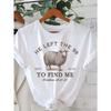 European Size Women's  99 Pattern T-Shirt - Round Neck Short Sleeve, Sheep & Bible Scripture Print, Soft Loose Fit, Machine Washable