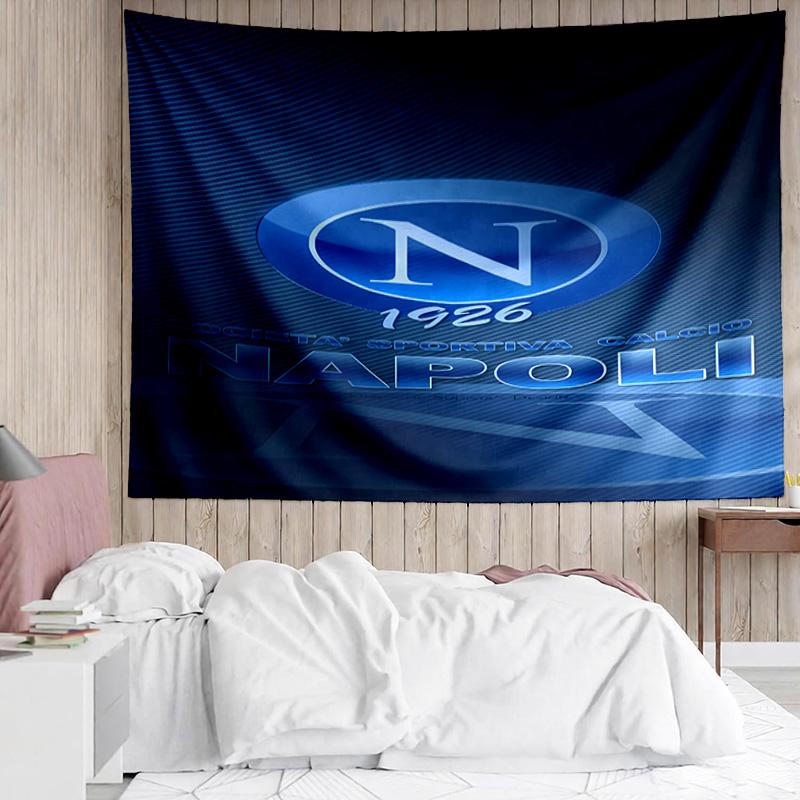 NAPOLI LOGO Tapestry for Bedroom Aesthetic Classroom Tapestries Wall Hanging for Living Room Dorm Office,Ideal Creative Gift