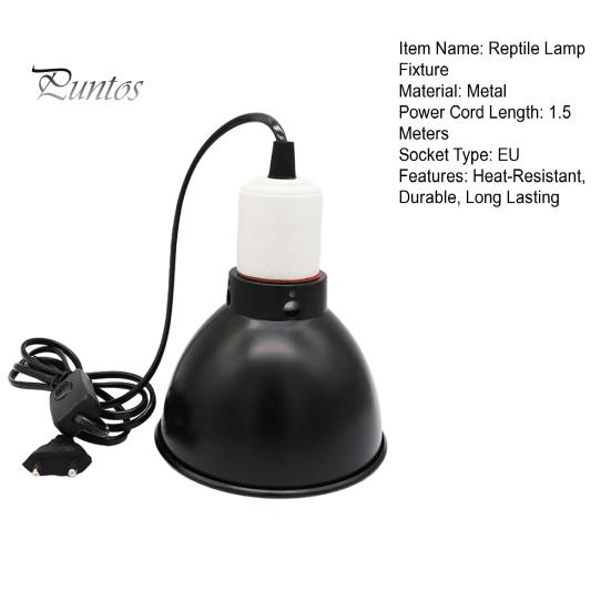 Lampă de căldură pentru reptile, universală, rezistentă la căldură, cu instalare ușoară. Corp de iluminat cu dom adânc pentru reptile, cu cablu de alimentare