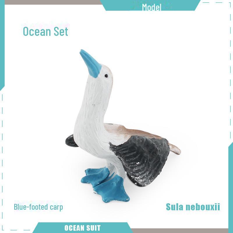 Marine Animal Model Set: Shark, Turtle, Dolphin, Whale, Penguin, Crab, and Seabed Creatures
