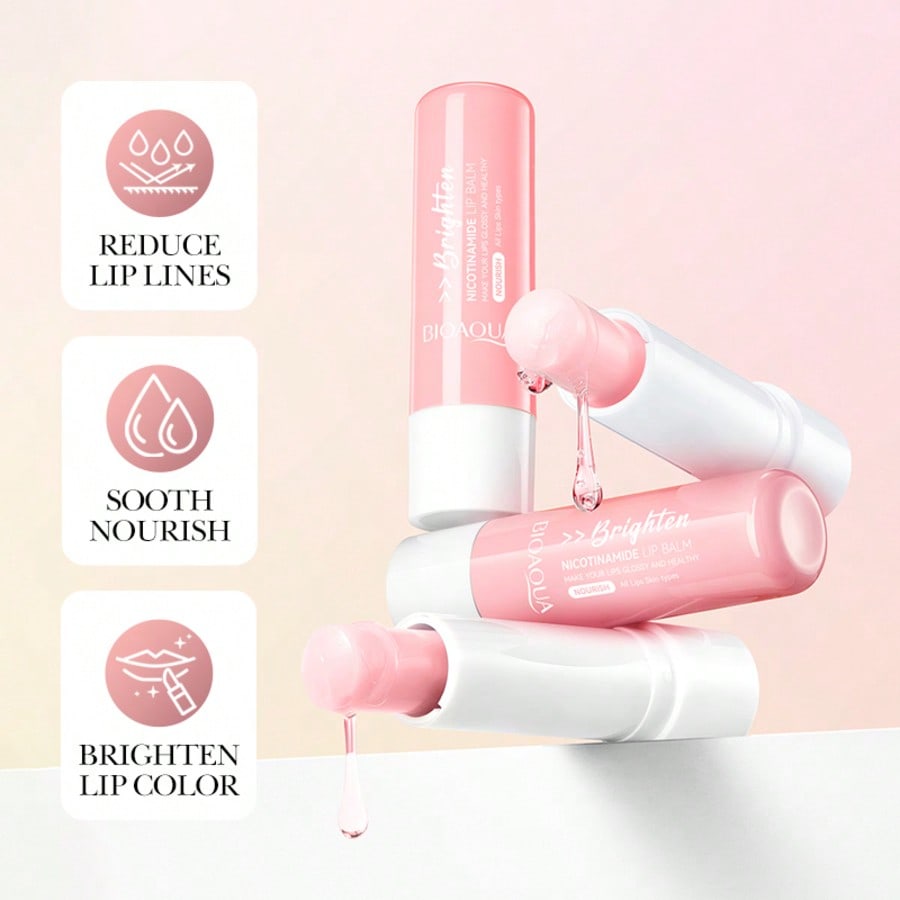 1pc Niacinamide Lip Balm, Hydrating, Moisturizing, Anti-Cracked Lip Care Lip Gloss,Prevent Peeling A