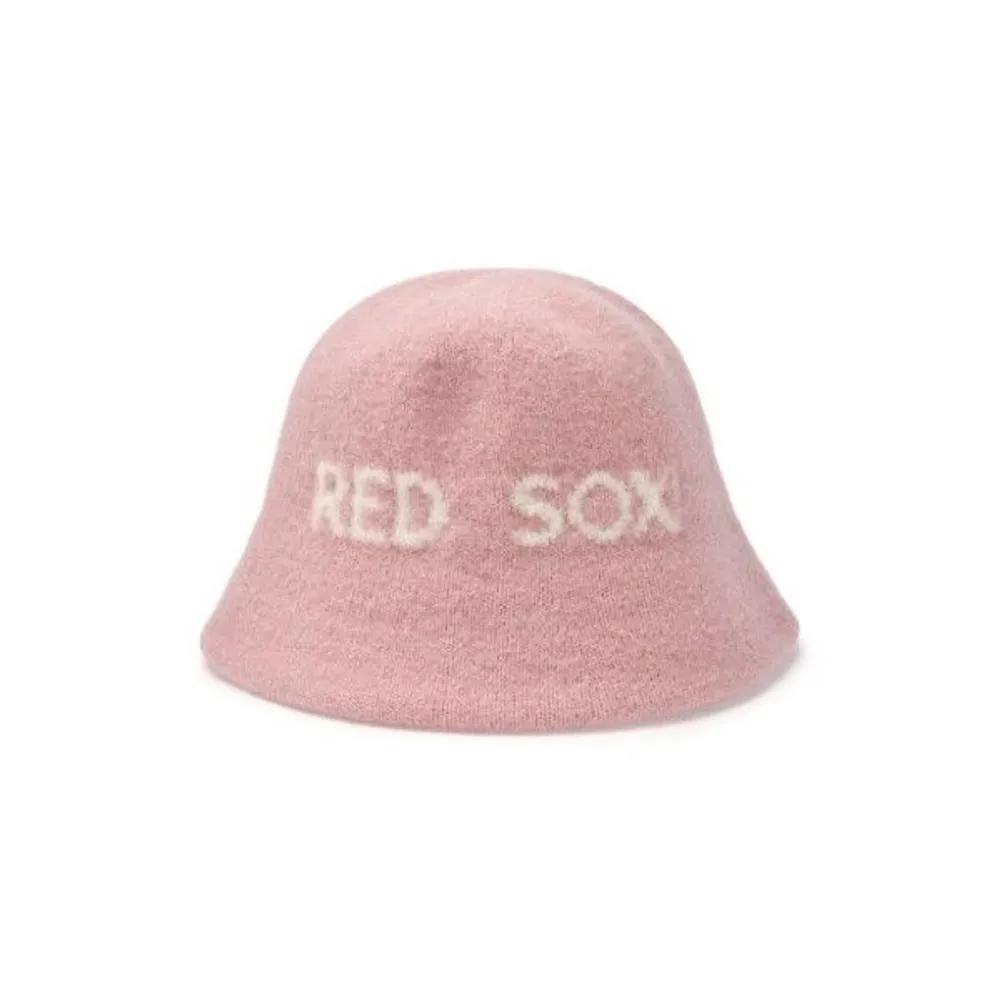 [MLB] Cap JQT 3AHTB0546-43PKM Basic Lettering Knit Bucket Hat Dome Fit Boston Red Sox FREE