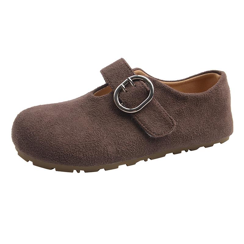 22 осень новая элегантная темпераментная однотонная повседневная обувь Birkenstocks 35 коричневый