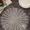 Placemat Spider Web Shape Table Mat Easy To Clean Heat Resistant Table Placemat for Home Halloween Decor