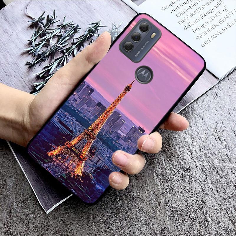 Eiffelturm-Telefon-Kasten für Motorola Moto E32 E20 E40 G22 G52 G20 G30 G100 G60 G50 G10 GPure GStylos G9 One Action Macro