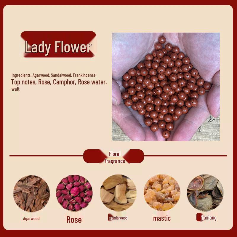 Classic Style Huarui Furen Handmade Incense Bead Bracelet: Ancient Method, Medicinal Aroma, DIY Beading. 6MM Handmade Bead