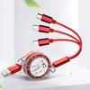 Car 3 In 1 Fast Charging Cable Type C Micro USB Charger Wire For Mercedes Benz AMG GLC GLE GLB GLS W204 W205 W203 W211 W212 W213 OX0