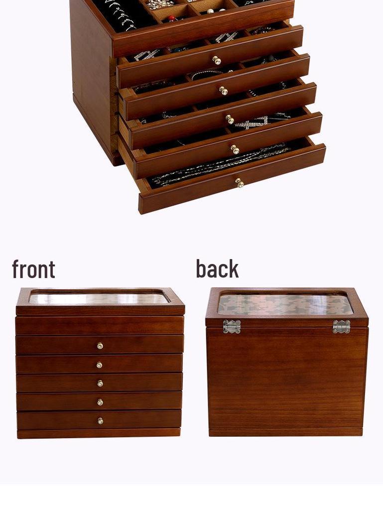 Minimalistische europäische Schmuckschatulle aus Holz für Halsketten und Ringe - Perfekt für Hochzeiten oder Geburtstage