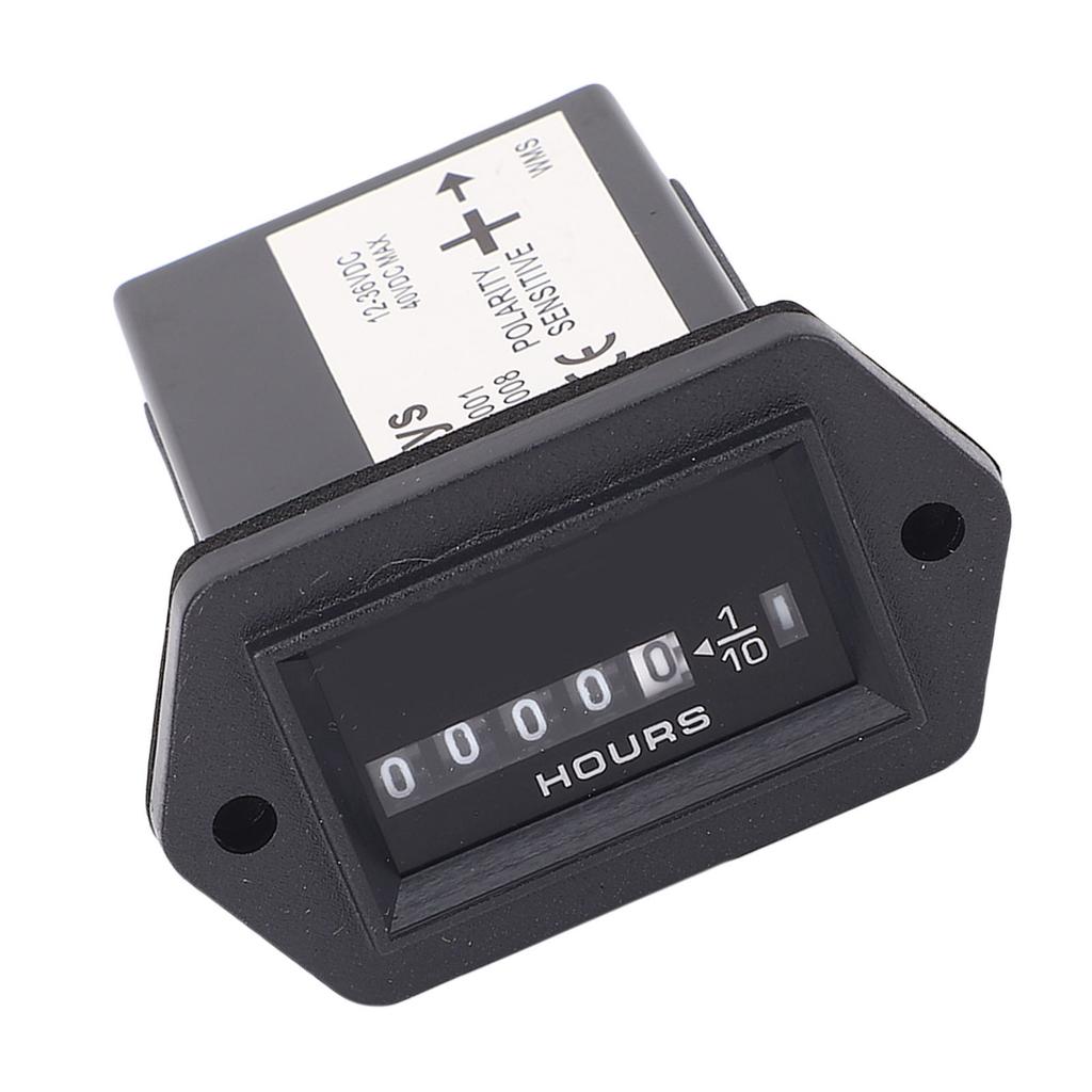 Mechanical Hour Meter DC 12V To 36V Rectangular Engine Hour Meter for Generator Boat Motorcross Motor Truck Tractor