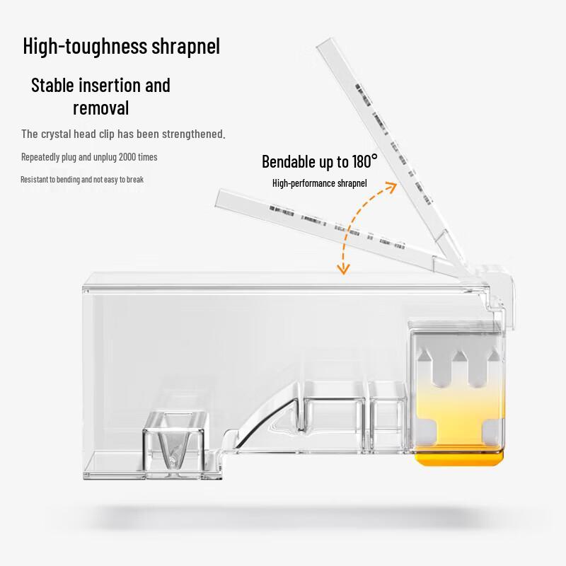 BIAZE Cat6 RJ45 Gigabit Network Crystal Head Connectors