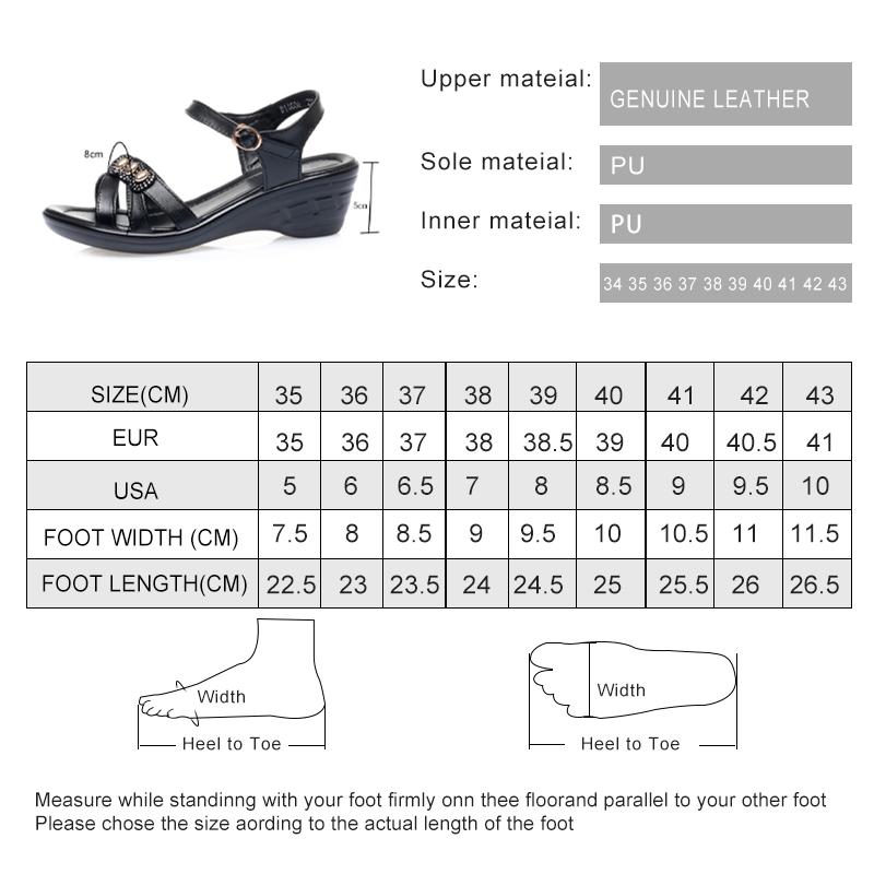 Fashion AIYUQI Women Sandals Summer 2024 Women Shoes Genuine Leather Wedge Casual Large Size Middle-aged Mother Sandals Women