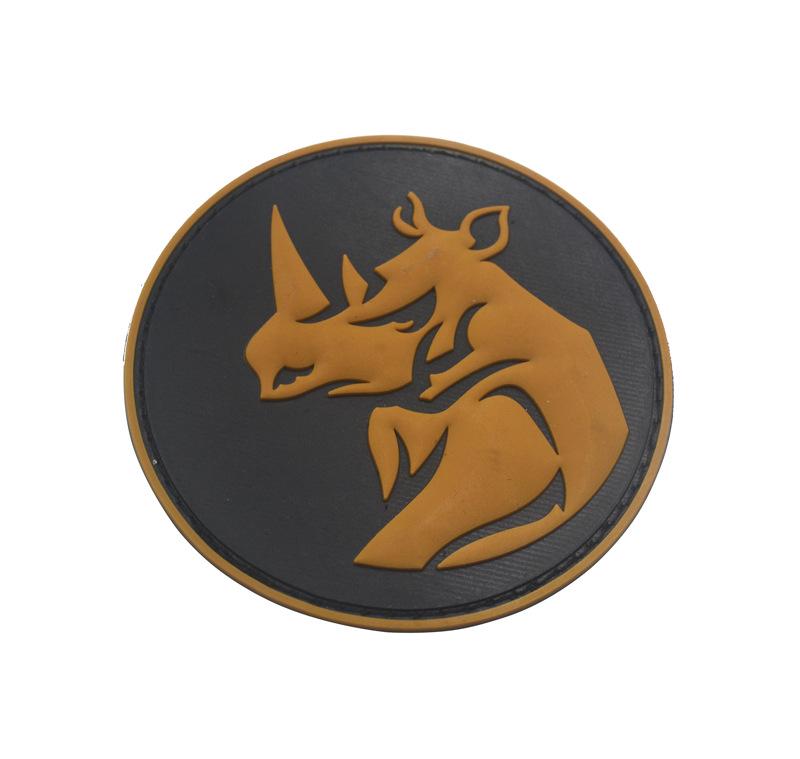 RHINO HEAD PVC Tactical Velcro Patch – International Security Assistance Morale Design