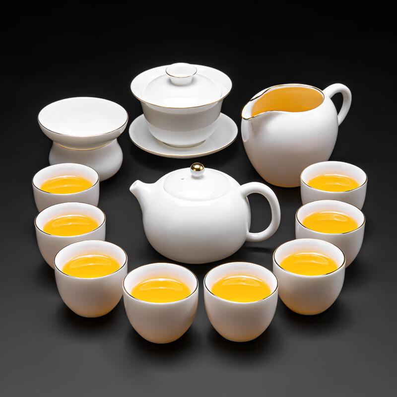 Lainuo Mutton Fat Jade Porcelain Tea Set