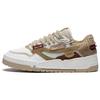 Li Ning 001 BTC PRM Synthetikleder Abriebfest Atmungsaktiv Niedrig geschnitten Skateboard-Schuhe Damen Weiß Braun AGCT004-2