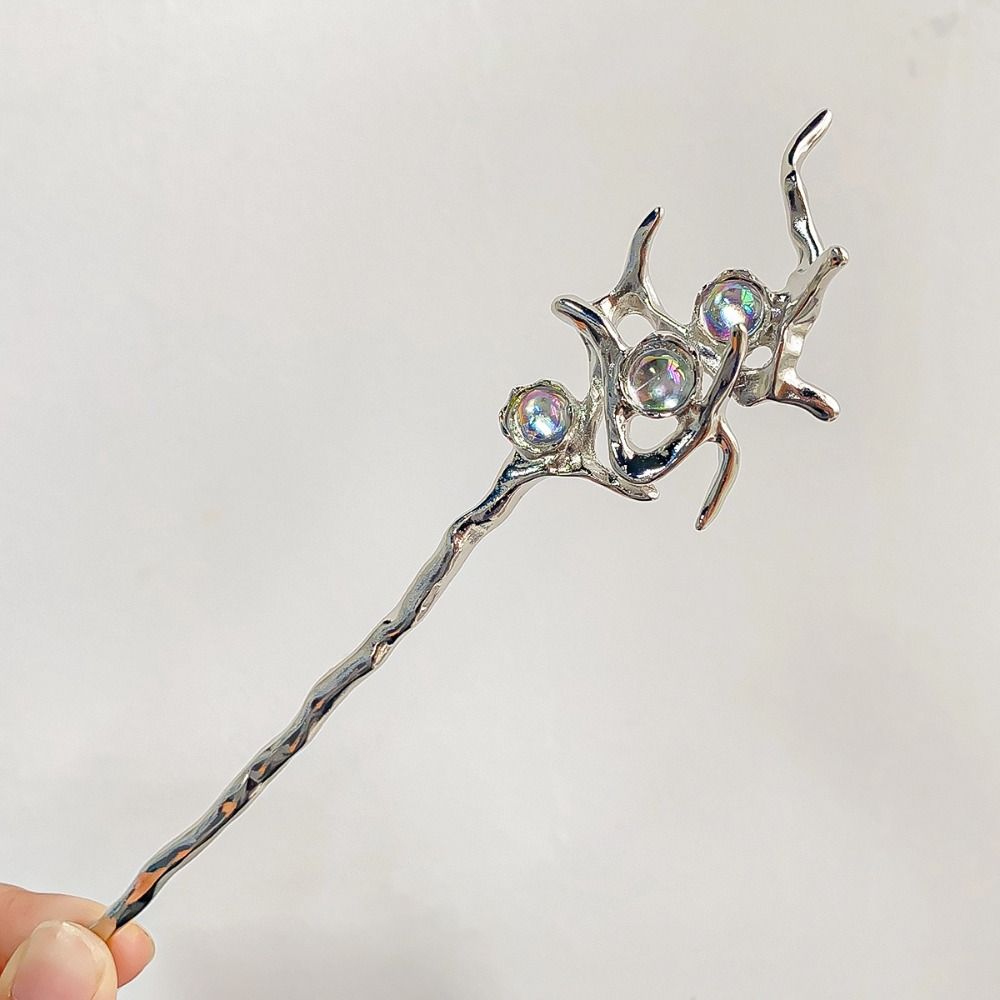 Китайская палочка для волос Луна Жемчужная вилка для волос Элегантная палочка для волос в стиле Ханьфу Ежедневная A