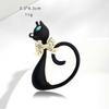 1 Piece Cute Black Cat Shaped Enamel Brooch, Jewelry Accessories, Suit Pins, Versatile Clothing Decoration