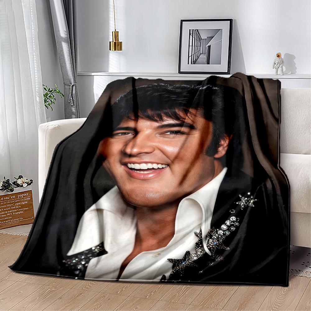 Elvis Presley's Iconic Smile Blanket Comfortable Great for Chair Picnics Couch for All Occasions Stylish Decor Birthday Christmas Gift Blanket