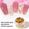 1 Box Nail Art Sequins Decoration Golden/Silver Color Irregular Tin Foil Flake DIY Manicure UV Gel Polish 3D Glitter Nail Decoration Accessories for