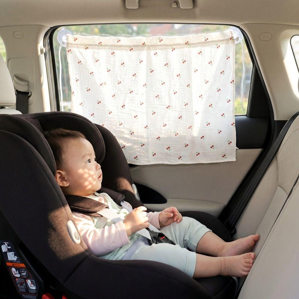 Cute Cartoon Window Shade Suction Cup Car Window Cover Universal Sunshade Curtain Car Interior