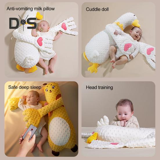 Baby-Patter-Kissen mit Fernbedienung und Heizfunktion, Gänseform, Einschlafhilfe für Babys, lindert Emotionen und Ängste, Arm-Wrapped-Unterstützung, beruhigend für Babys