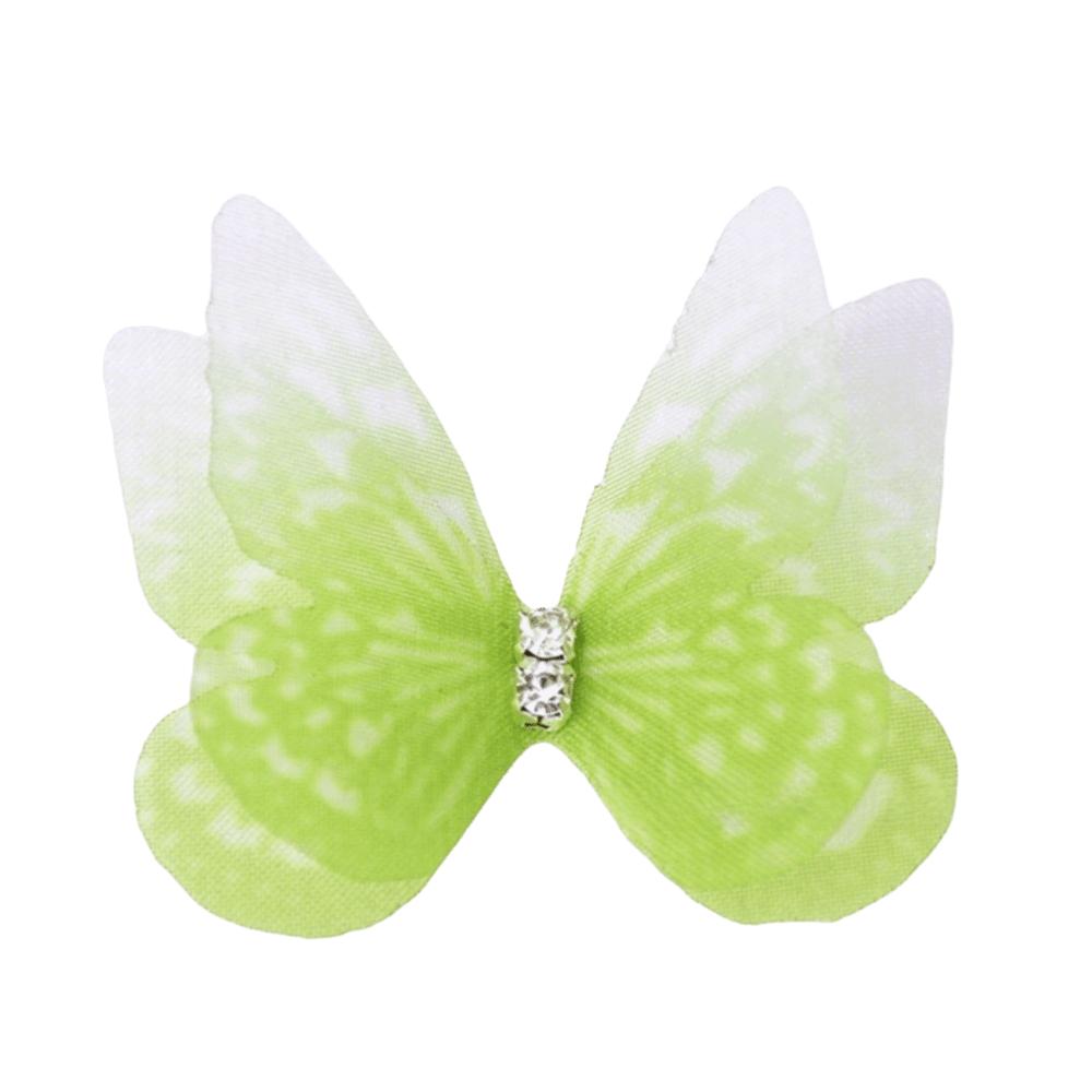 50 ks 3D šifonové vyšívané nášivky motýlů Oblečení Šicí nášivka Svatební doplňky do vlasů