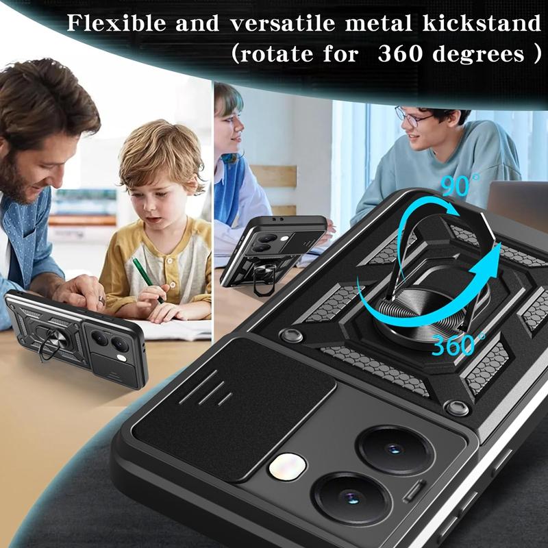 Magnetic Stand Funda for POCO X5 X6 X7 Pro Case Armor Slide Camera Ring Holder Protection Cover for Xiaomi POCO X7 X6 X5 5G Capa