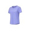 Fitness Series Solid Color Ice Feel Short Sleeve T-Shirt Women Tops Light-Iris-Purple ATST646-2