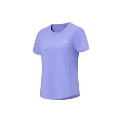 Fitness Series Solid Color Ice Feel Short Sleeve T-Shirt Women Tops Light-Iris-Purple ATST646-2