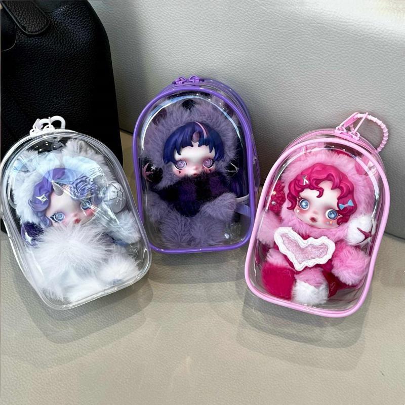 (only Bag) For SP SKULLPANDA X My Little Pony Series Doll Transparent Dustproof Pain Bag Doll PVC Display Storage Bag