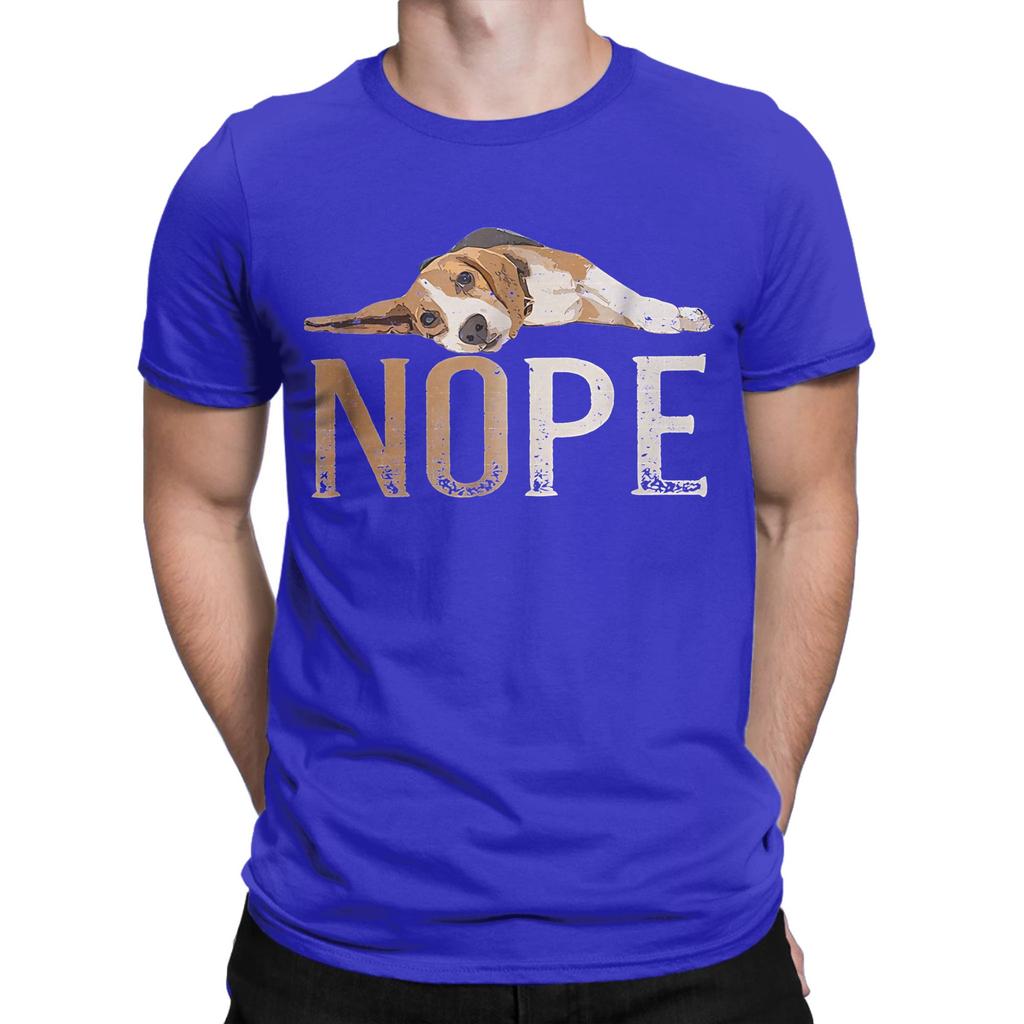 NOPE beagle Funny Graphic 100 Cotton TShirt Beagle Tops Tees For Unisex