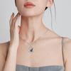 Moonstone Black Cat Necklace: Stylish European & American Clavicle Chain
