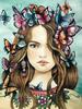 5D DIY Diamond Mosaic Butterfly Full Drill Square Girl Diamond Embroidery Flower Needlework Mosaic Art Decor For Home