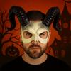 Animal Sheep Horn Mask Plastic Demon Mask Gothic Halloween Mask  Dress Up Party