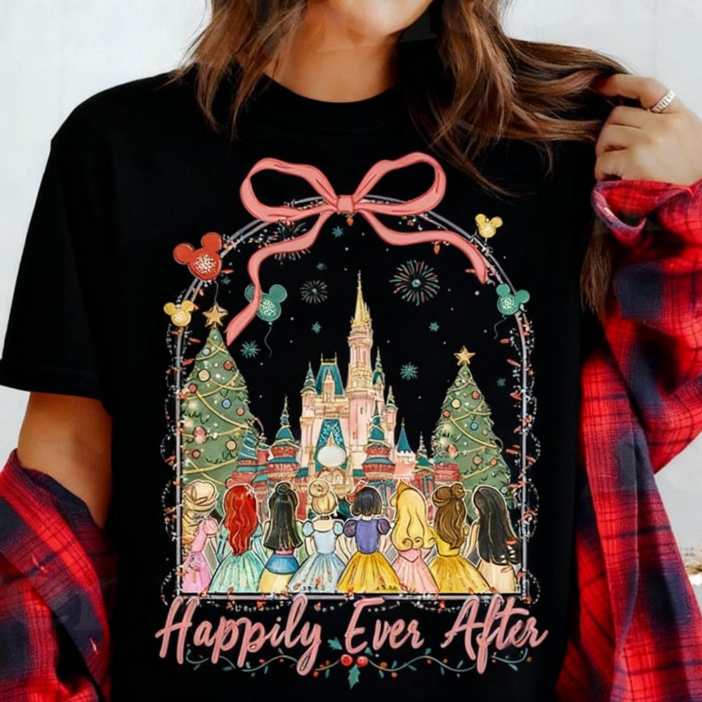Fashion Princess Christmas Tshirt Cute Unisex Unisexs Girls Shortsleeved Retro Street Y2K Casual Fashion Tops Clothing