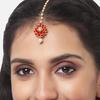 Floral Style Attractive Maang-Tikka with Pearls for Girls & Women