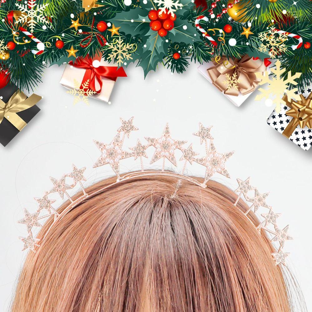 Alloy Rhinestone Star Headband Fashion Bride Headpiece New Star Halo Headband