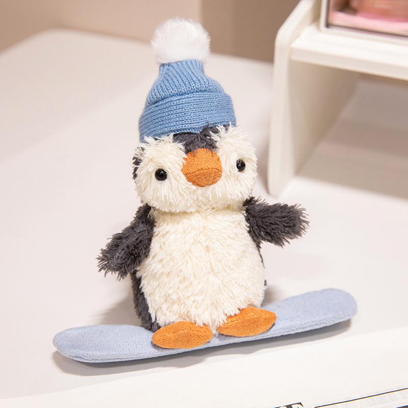 

Hat Penguin Scarf Plush Toy Cartoon Stuffed Doll Animal Bedroom Gift Decoration Skateboard