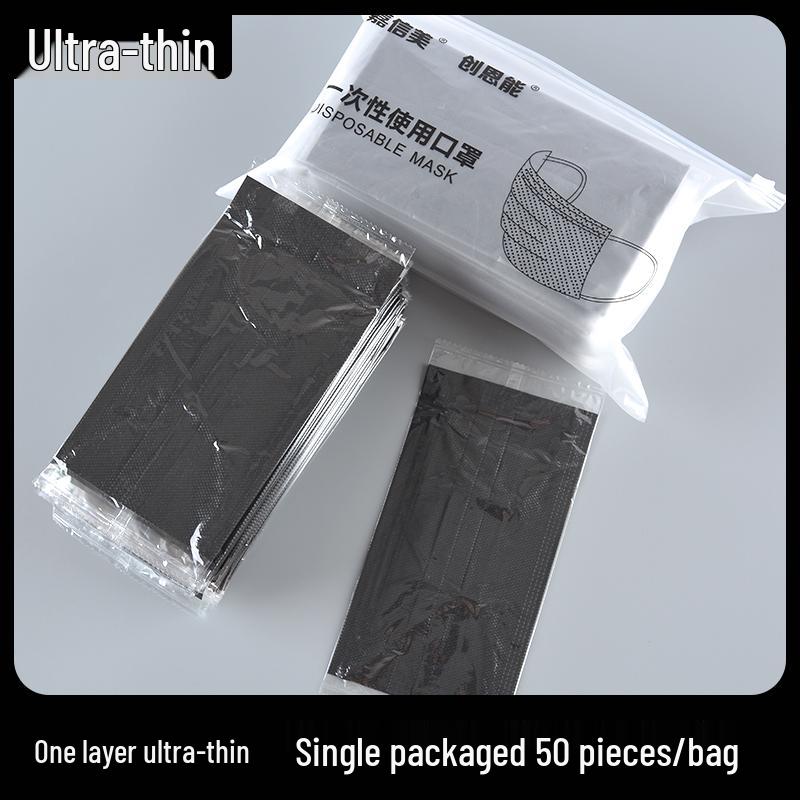 Disposable Breathable Summer Face Mask - Single and Double Layer, Black & White