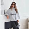 Women Single Buckle Batwing Sleeve Coat Autumn Winter Elegant Lady Tweed Waist Cinching Poncho Trend Thick Warm Loose Outwear