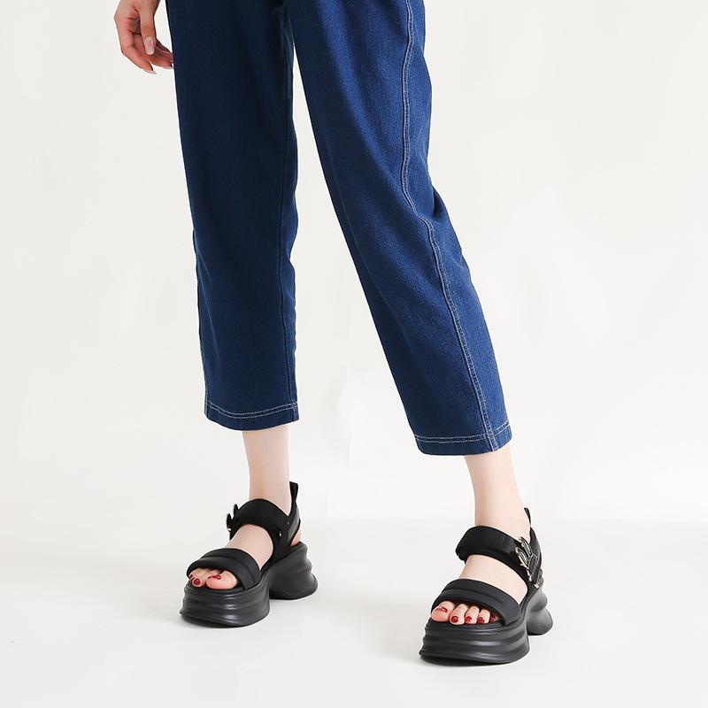 Strictly selected platform dad sandals women's new women's shoes fashion Velcro rabbit ears decoration summer popular women's sandals