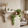 Plant Style Sprout-Shaped Floating Wall Shelf 3D Printed Decorative Shelf  Scene Arrangement