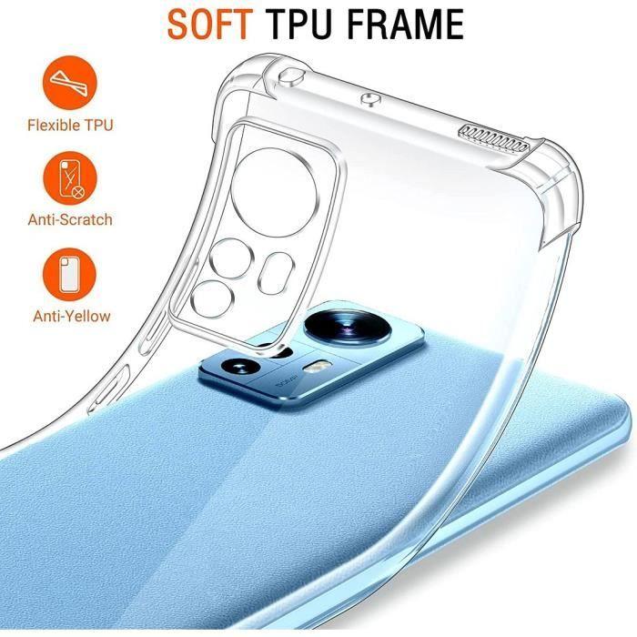 Coque - E.F.CONNECTION - pour Xiaomi 12 Pro - Souple - Transparente - Coins Renforcés - Anti-Rayure