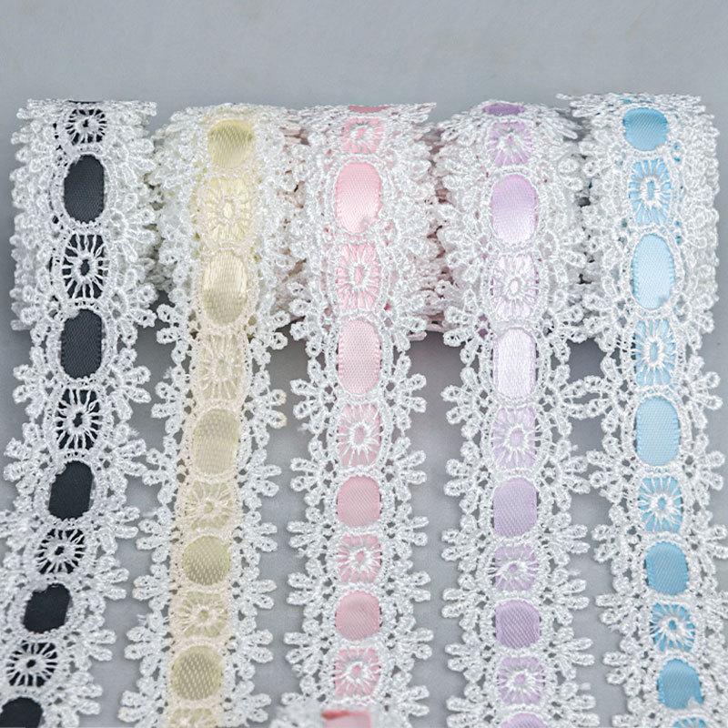 Pachet elegant de carduri handmade cu panglică din dantelă ajurată față-verso, accesorii pentru rochii din dantelă solubilă în apă, accesorii vestimentare, panglici pentru realizarea de articole de artizanat