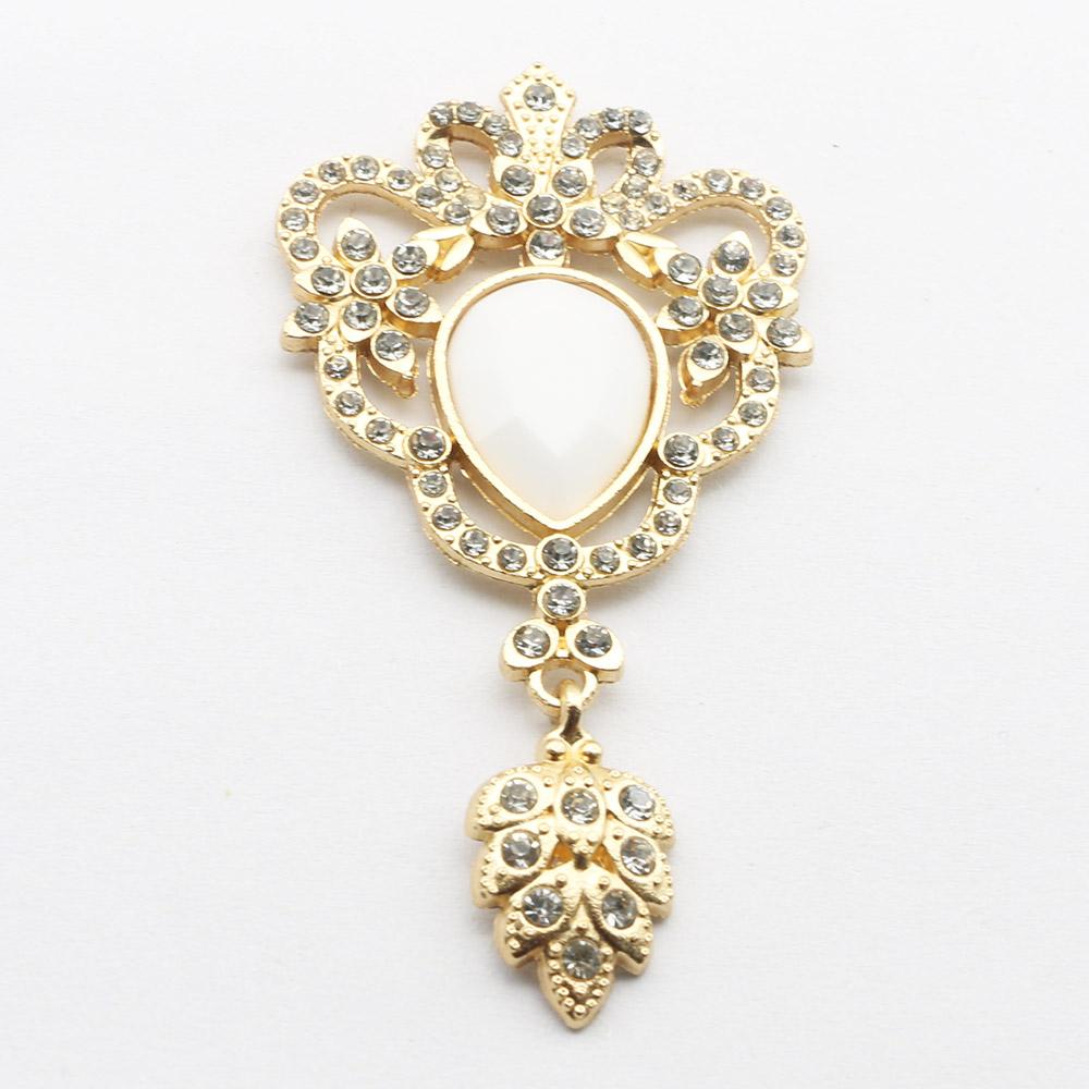 LKERAN 5 Pieces of 35 * 69MM Creative Crown Alloy Pendant, Wedding, Hair Accessories, DIY Brooch, Clothing Accessories