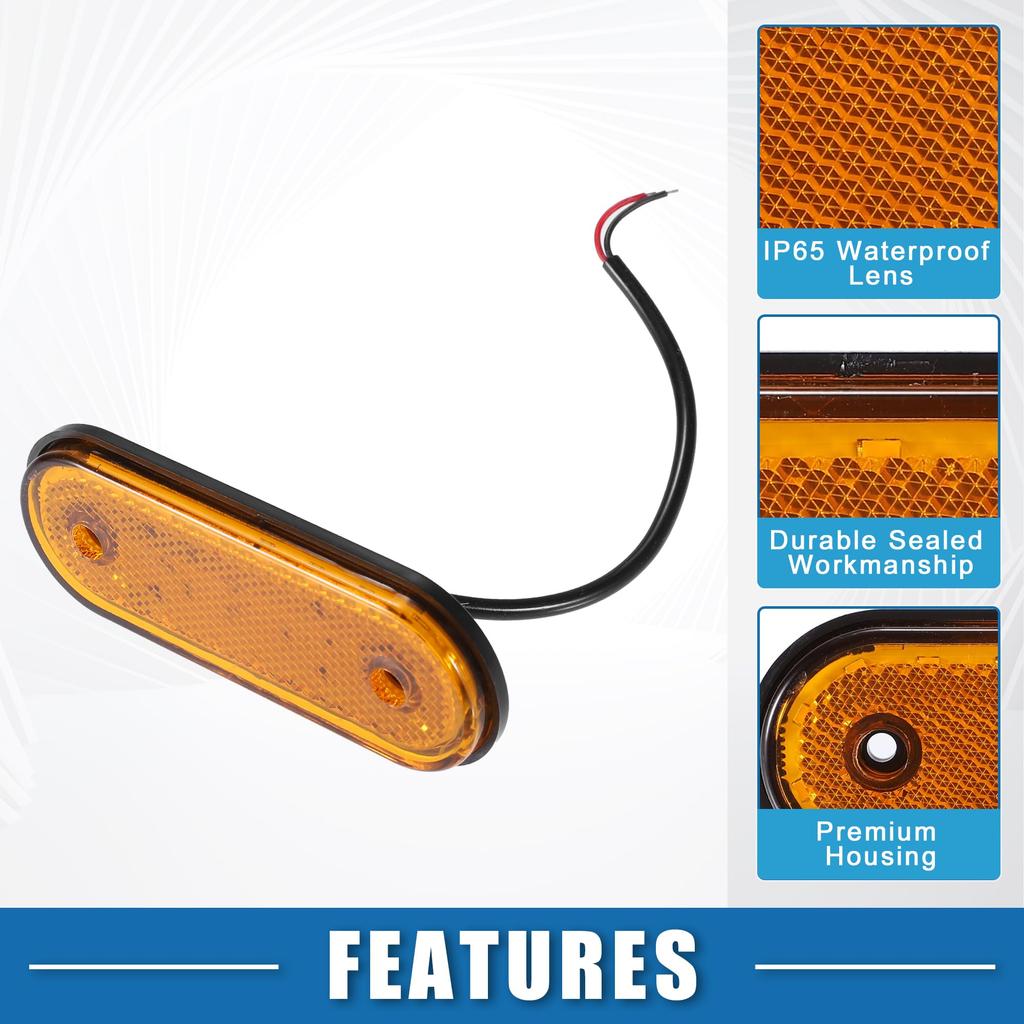 ABSOPRO Wasserdicht Oval Position Oberfläche für und 20 10 Sätze Lichter, Lampen, Halterung, Lastwagen, Wohnmobile, Lieferwagen, Lastwagen, Wohnmobile,