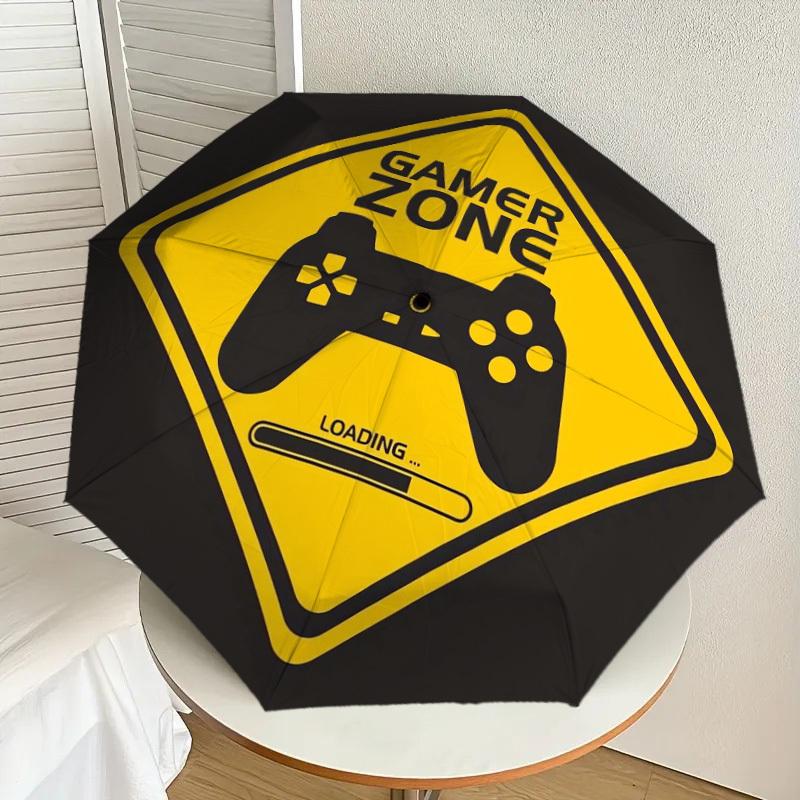 1pc Gamer Zone Loading Sign Umbrella with Plastic Handle,Suitable for All Seasons Home Travel Outdoor UmbrellaDD474