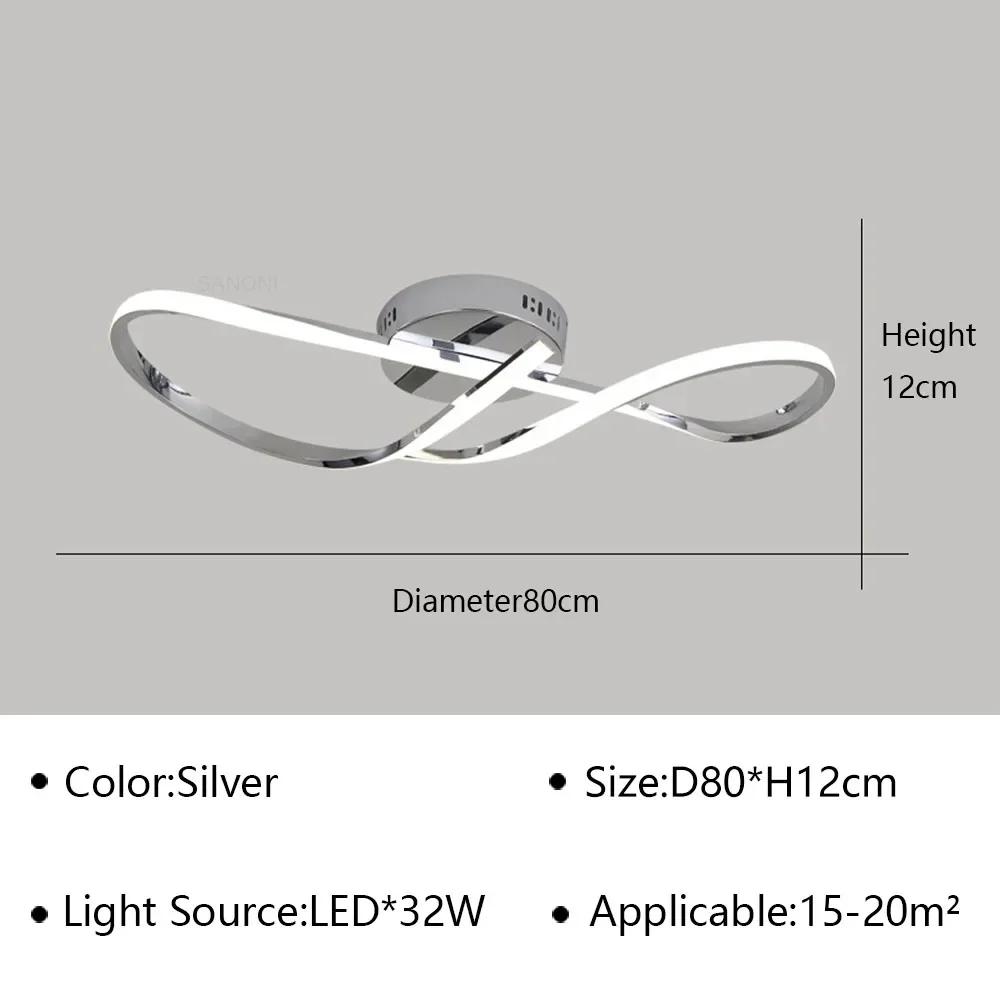 Modern LED Ceiling Lights For Living Room Dining room Bedroom Ceiling Chandelier Golden Chrome Plating Indoor Lighting Fixture