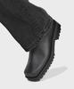 Firenze Atelier [Vibram] Center Cut Oil Pull-Up Square Toe Chelsea 5706-Oil [Matt Black]